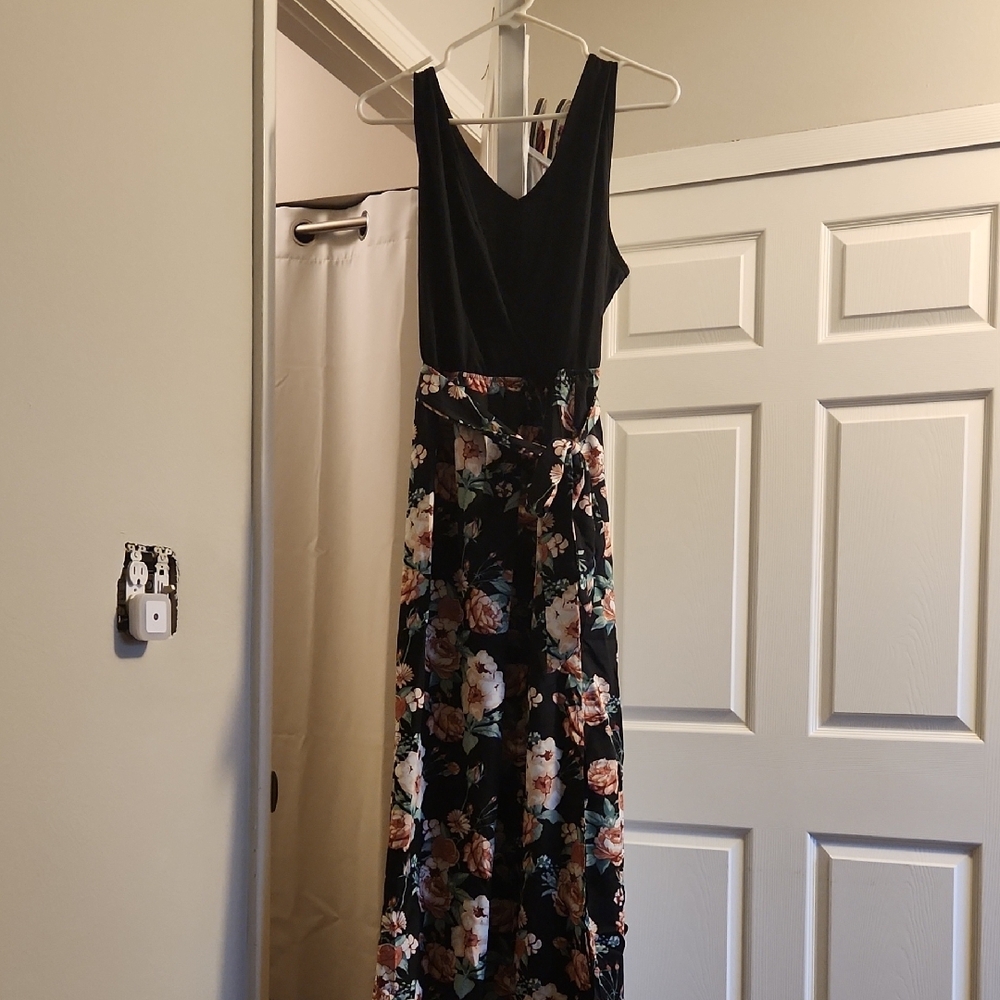 Floral Black Maxi Dress